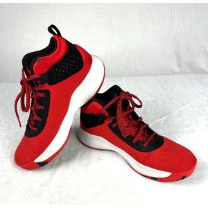 Adidas Cross Em Up Boy's 4.5 Wide Red Silver Black Lace up Basketball Shoe AGX47